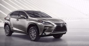 The stylish silver 2020 Lexus NX.