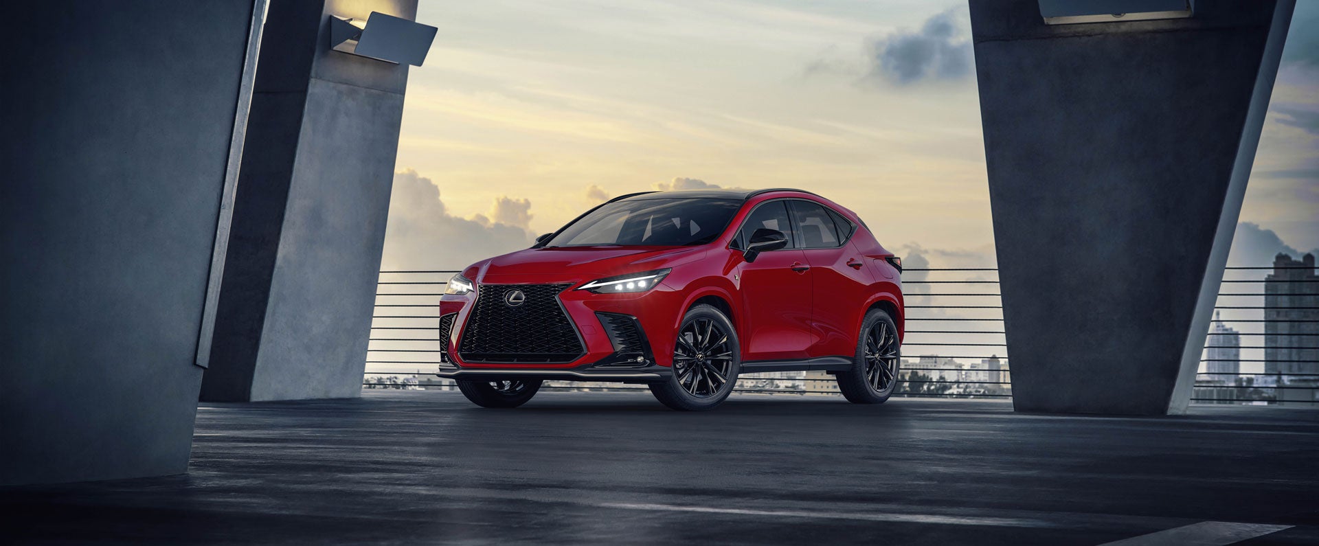 A photo of a red 2024 Lexus NX