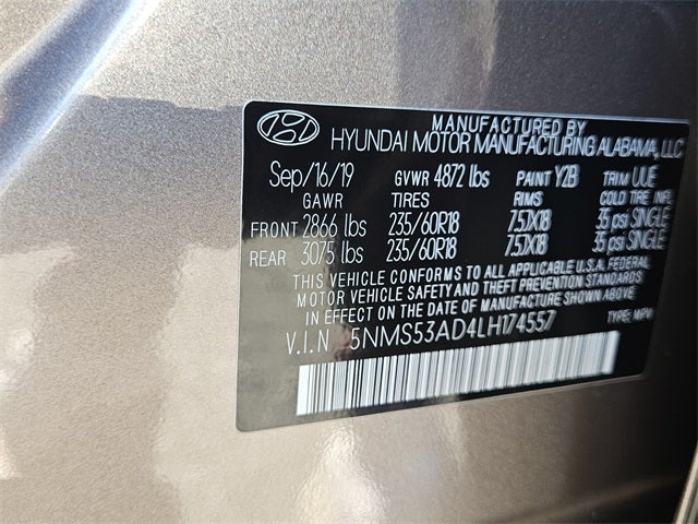 2020 Hyundai Santa Fe Limited