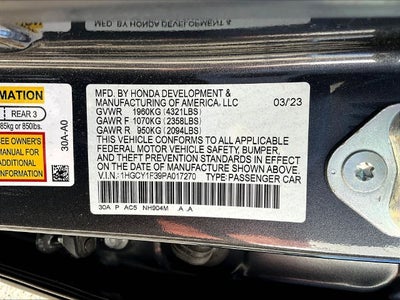 2023 Honda Accord EX