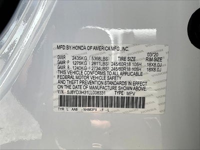 2020 Acura MDX 3.5L