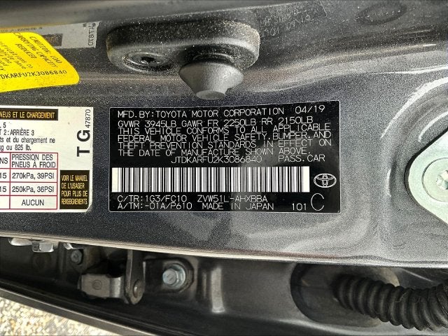 2019 Toyota Prius L
