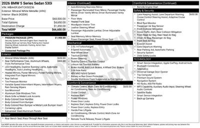 2026 BMW 5 Series 530i