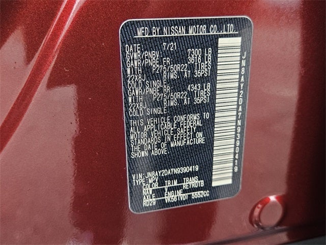 2022 Nissan Armada Platinum