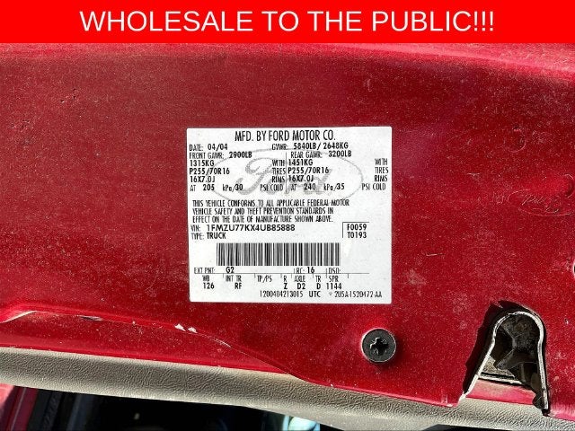 2004 Ford Explorer Sport Trac XLT 126 WB