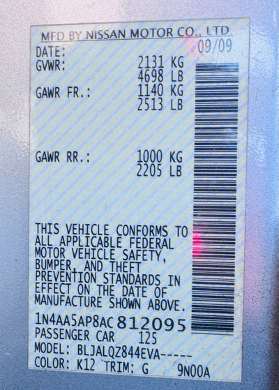 2010 Nissan Maxima 3.5 S