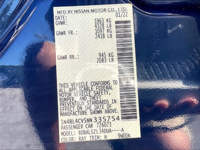 2022 Nissan Altima 2.5 SR