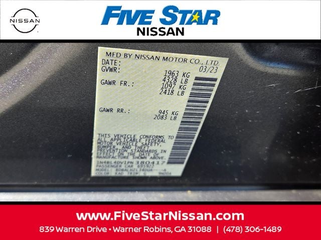 2023 Nissan Altima 2.5 SV