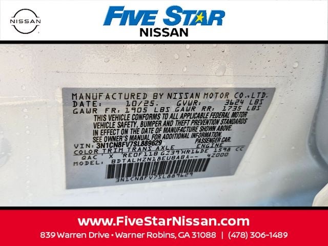 2025 Nissan Versa 1.6 SR
