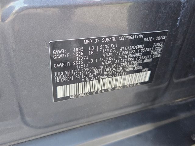 2019 Subaru Outback 2.5i Premium