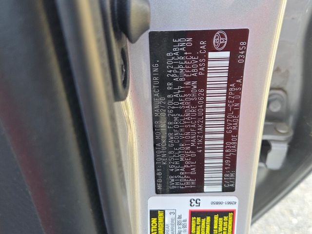 2020 Toyota Camry XSE V6