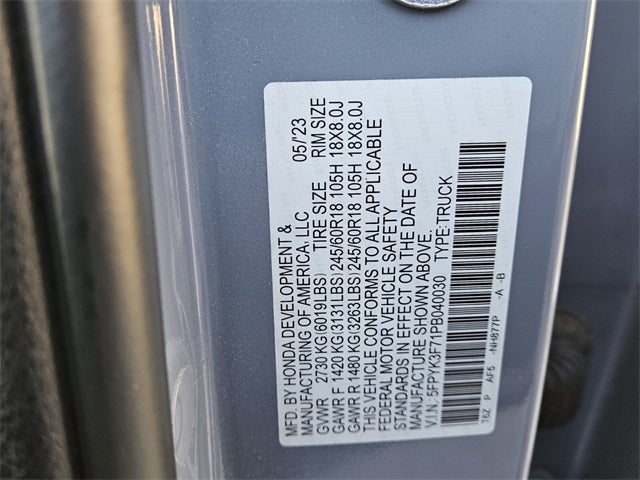 2023 Honda Ridgeline RTL-E