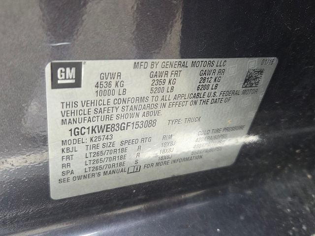 2016 Chevrolet Silverado 2500HD LTZ