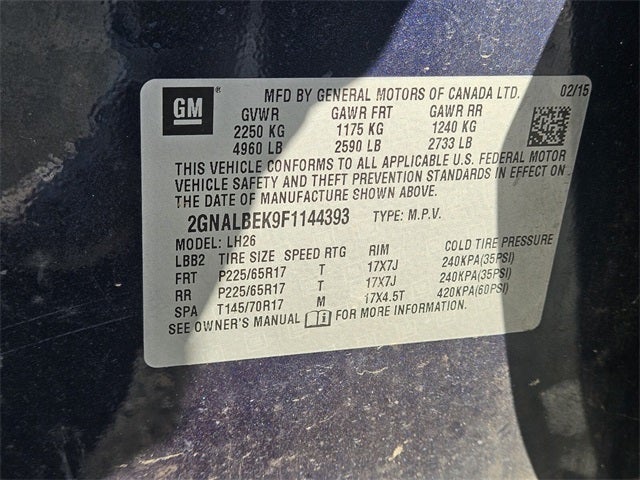 2015 Chevrolet Equinox LT 1LT