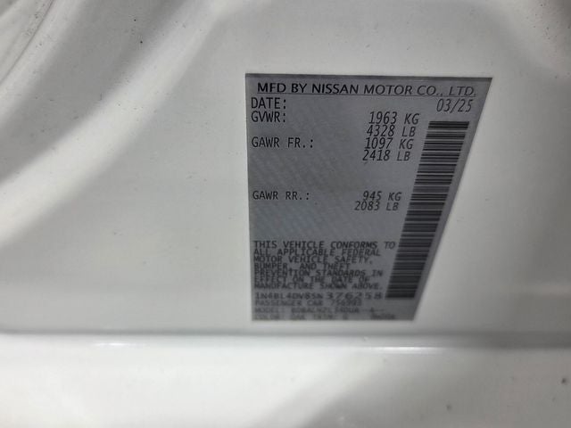 2025 Nissan Altima 2.5 SV