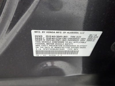 2018 Honda Pilot Touring