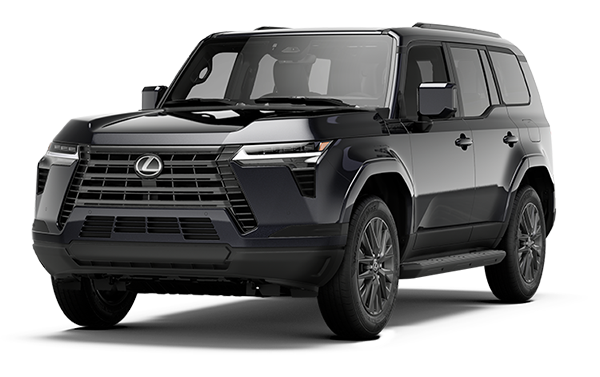 Front three-quarter view of the 2026 Lexus GX parked outside Lexus of Huntsville, showcasing new exterior design and features.