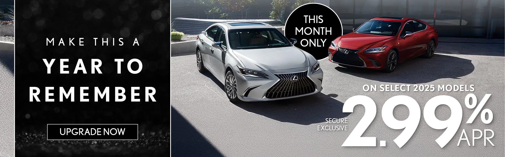 Select Lexus 2025 Models, 2.99% APR, 