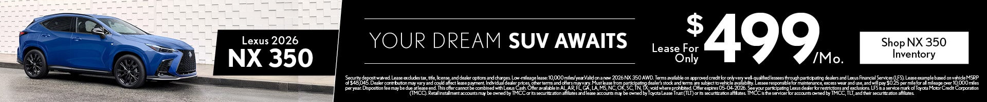 2026 Lexus NX 350