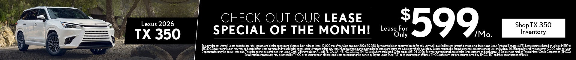 2026 Lexus TX 350